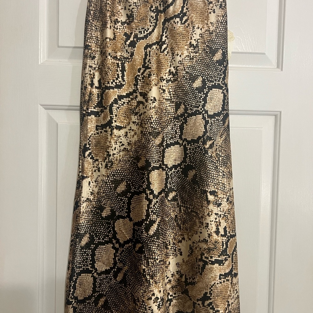 Altar’d State Snake Print Midi Skirt